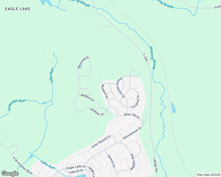 map of restaurants, bars, coffee shops, grocery stores, and more near Hummingbird Drive in Lackawanna County