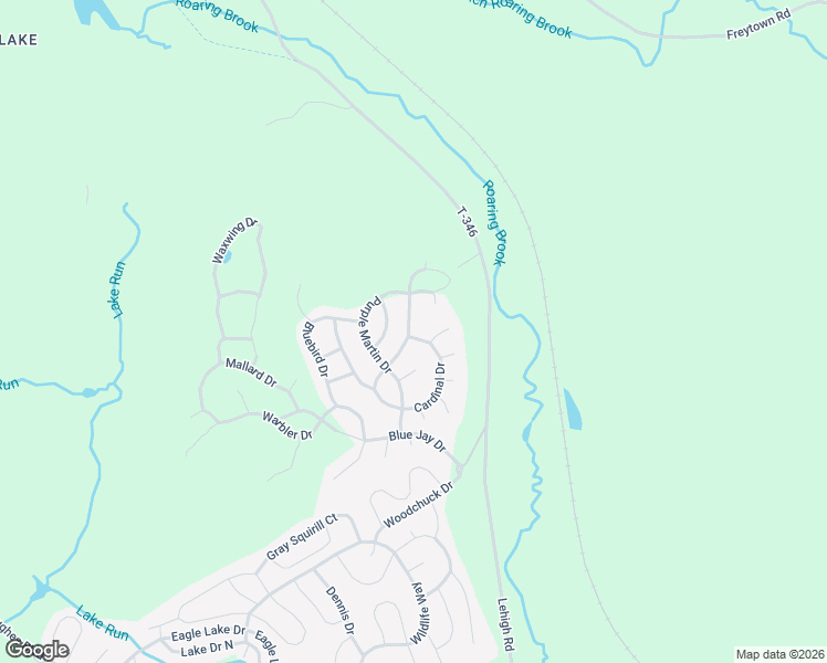 map of restaurants, bars, coffee shops, grocery stores, and more near Cardinal Drive in Lackawanna County