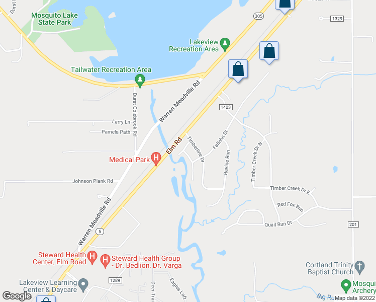 map of restaurants, bars, coffee shops, grocery stores, and more near 2854 Pebble Creek court in Cortland