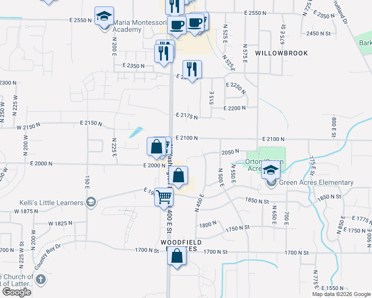map of restaurants, bars, coffee shops, grocery stores, and more near in Harrisville