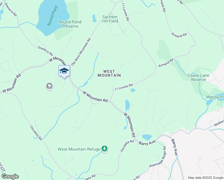 map of restaurants, bars, coffee shops, grocery stores, and more near 7 Old Wagon Road in Ridgefield
