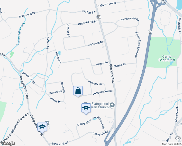 map of restaurants, bars, coffee shops, grocery stores, and more near 809 Acorn Road in Orange