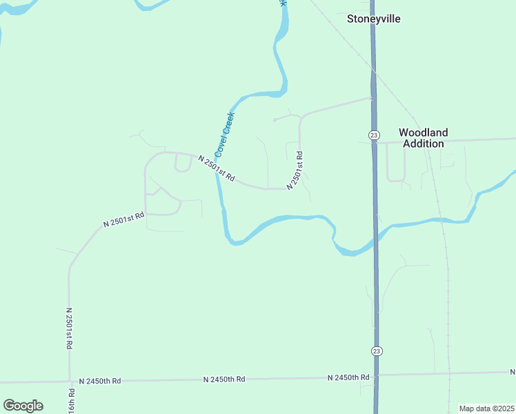map of restaurants, bars, coffee shops, grocery stores, and more near 1664 North 2501st Road in Ottawa