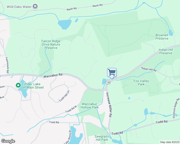 map of restaurants, bars, coffee shops, grocery stores, and more near Wild Oaks Park Road in Goldens Bridge