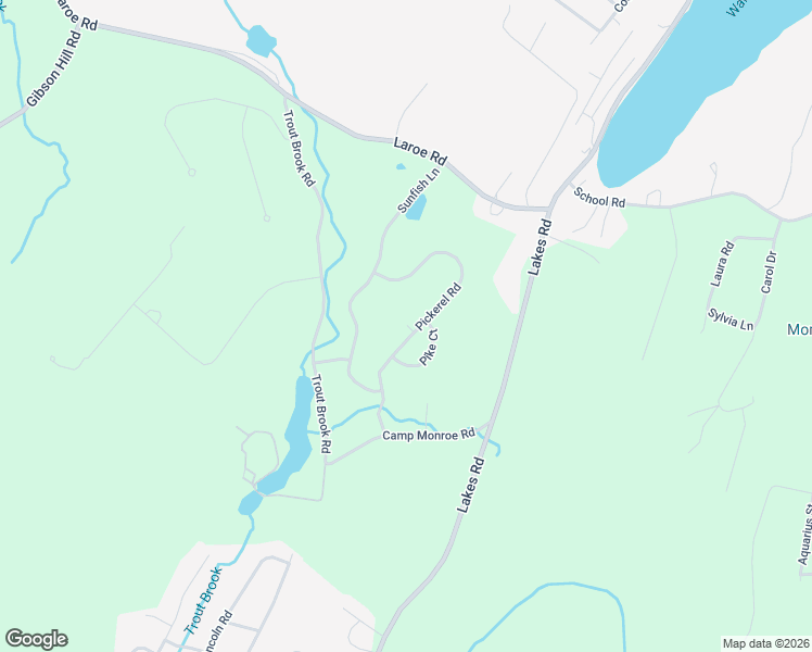 map of restaurants, bars, coffee shops, grocery stores, and more near 74 Pickerel Road in Monroe