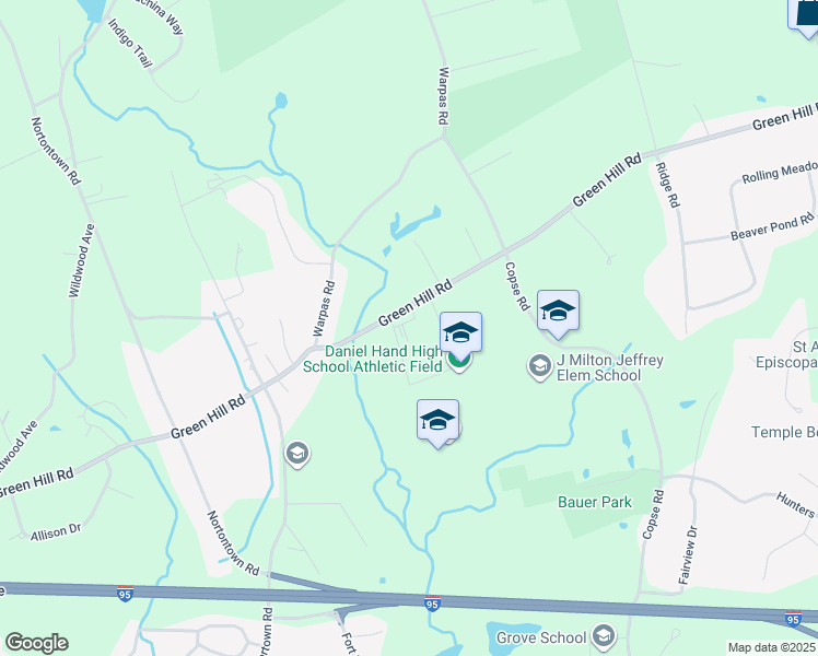 map of restaurants, bars, coffee shops, grocery stores, and more near 290 Green Hill Road in Madison