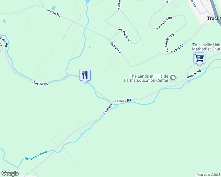 map of restaurants, bars, coffee shops, grocery stores, and more near 1296 Hillside Road in Plymouth