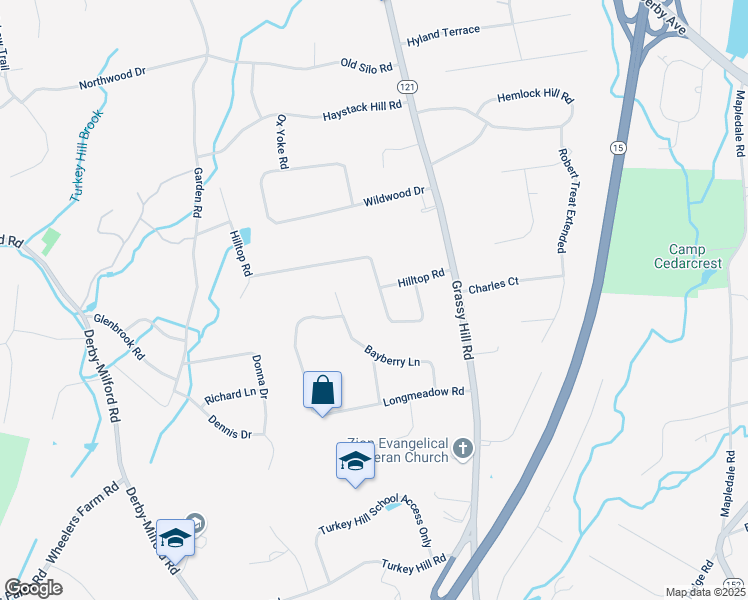 map of restaurants, bars, coffee shops, grocery stores, and more near 809 Acorn Road in Orange