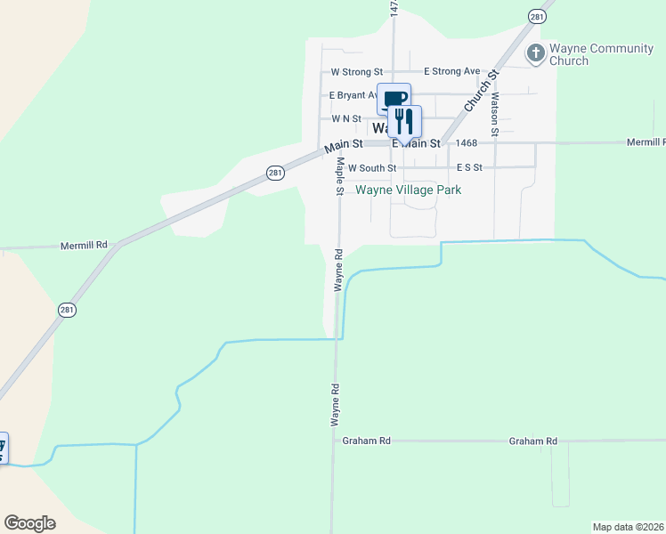 map of restaurants, bars, coffee shops, grocery stores, and more near 9943 Wayne Road in Wayne