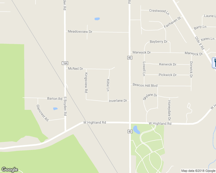 map of restaurants, bars, coffee shops, grocery stores, and more near 7287 Kiltie Lane in Northfield
