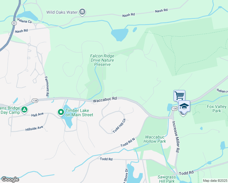 map of restaurants, bars, coffee shops, grocery stores, and more near 205 Waccabuc Road in Goldens Bridge