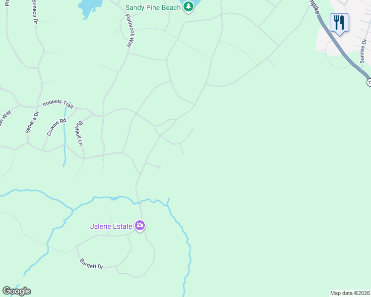 map of restaurants, bars, coffee shops, grocery stores, and more near 4436 Conashaugh Lk in Milford