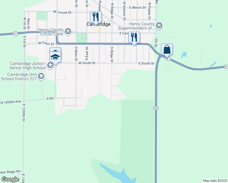 map of restaurants, bars, coffee shops, grocery stores, and more near 323 South Ridge Street in Cambridge