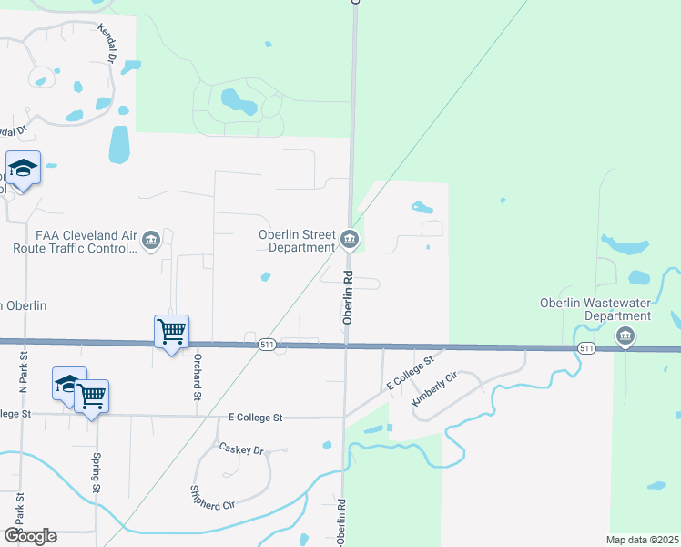 map of restaurants, bars, coffee shops, grocery stores, and more near 192 Oberlin Road in Oberlin