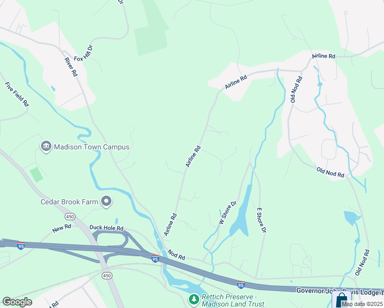 map of restaurants, bars, coffee shops, grocery stores, and more near 79 Airline Road in Clinton