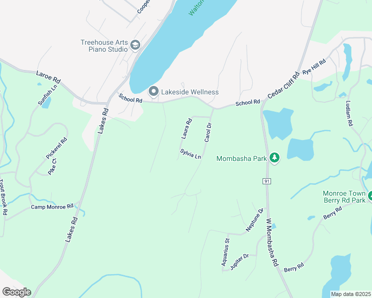 map of restaurants, bars, coffee shops, grocery stores, and more near 39 Sylvia Lane in Monroe
