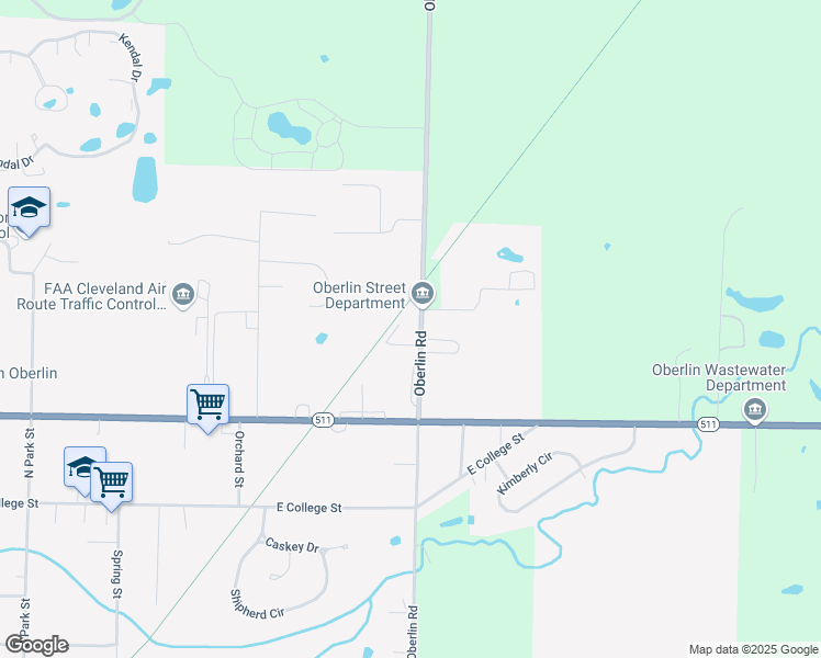 map of restaurants, bars, coffee shops, grocery stores, and more near 188 Oberlin Road in Oberlin