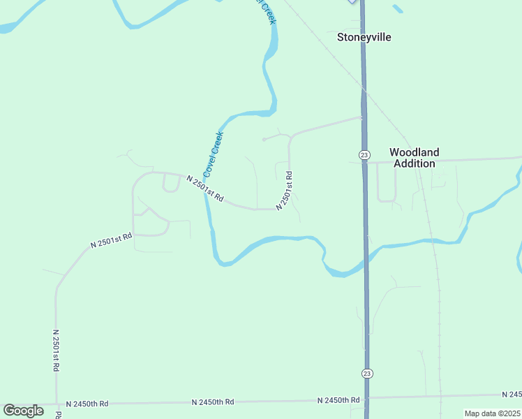 map of restaurants, bars, coffee shops, grocery stores, and more near 1664 North 2501st Road in Ottawa