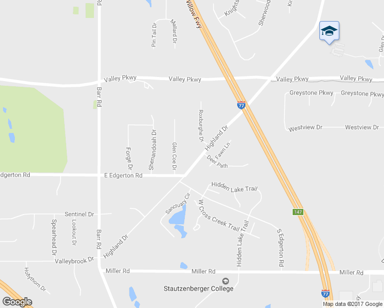 map of restaurants, bars, coffee shops, grocery stores, and more near 9700 Highland Drive in Brecksville