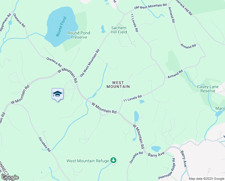 map of restaurants, bars, coffee shops, grocery stores, and more near 3 Old Wagon Road in Ridgefield