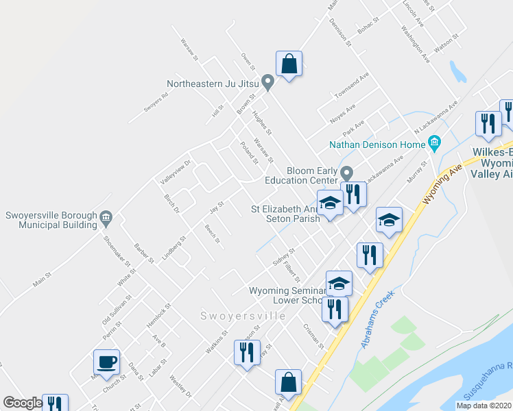map of restaurants, bars, coffee shops, grocery stores, and more near 2 Mary Street in Kingston