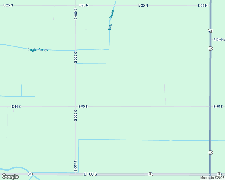 map of restaurants, bars, coffee shops, grocery stores, and more near 8190 East 50 South in Knox