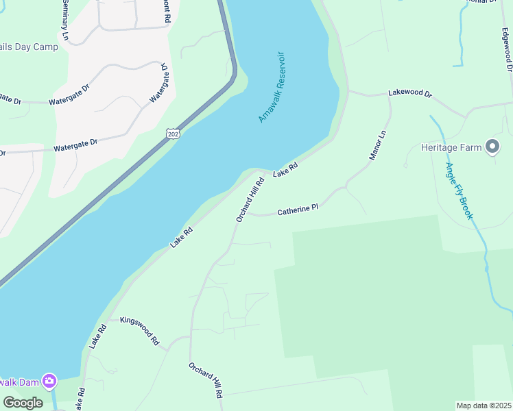 map of restaurants, bars, coffee shops, grocery stores, and more near 2 Catherine Place in Katonah