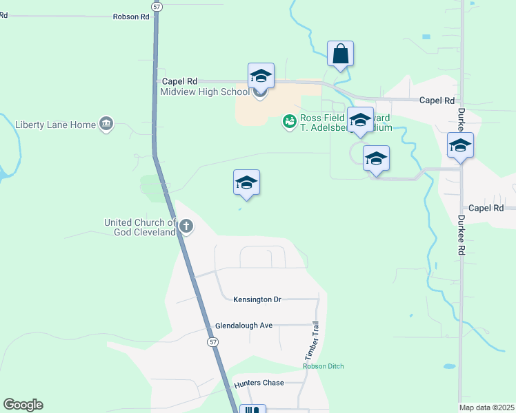 map of restaurants, bars, coffee shops, grocery stores, and more near 12865 Grafton Road in Grafton