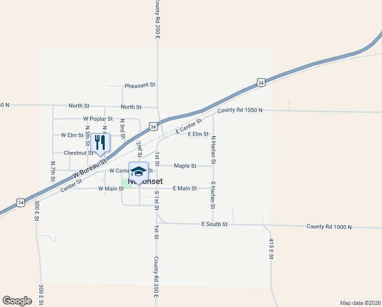 map of restaurants, bars, coffee shops, grocery stores, and more near 116 Maple Street in Neponset