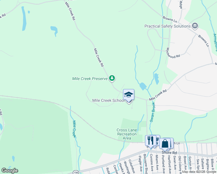 map of restaurants, bars, coffee shops, grocery stores, and more near 191 Mile Creek Road in Old Lyme