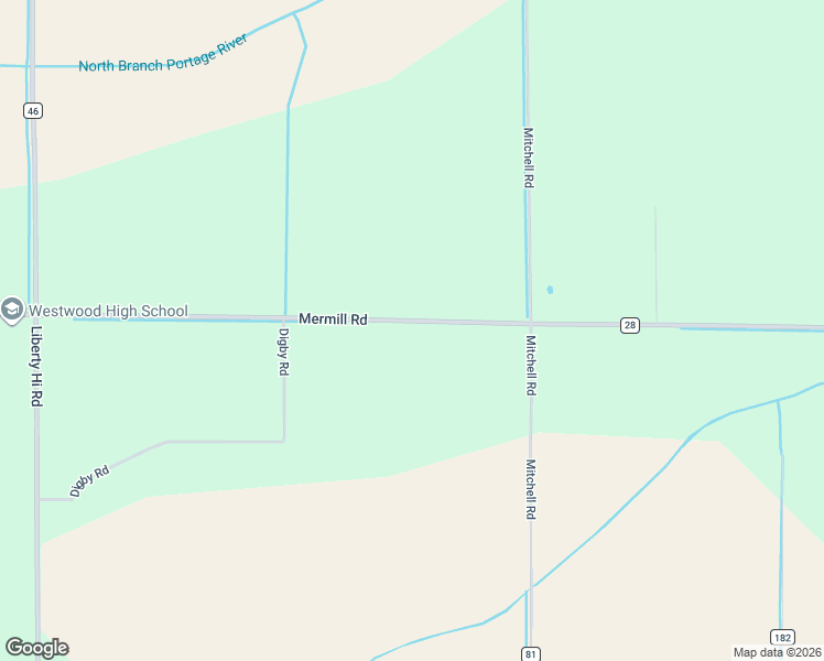 map of restaurants, bars, coffee shops, grocery stores, and more near 15237 Mermill Road in Rudolph