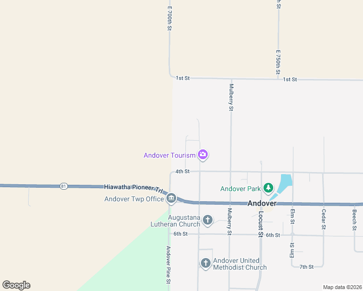 map of restaurants, bars, coffee shops, grocery stores, and more near 303 Meadowcrest Drive in Andover