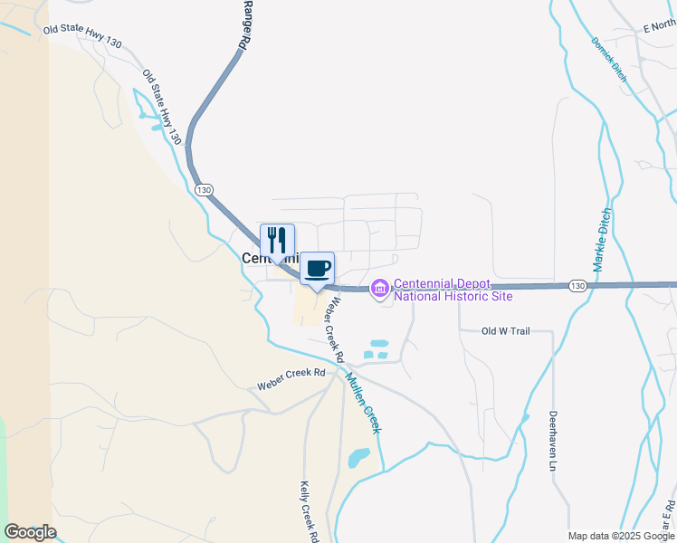 map of restaurants, bars, coffee shops, grocery stores, and more near 2747 Wyoming 130 in Laramie