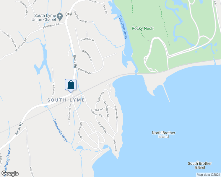 map of restaurants, bars, coffee shops, grocery stores, and more near 1 Stanhope Avenue in Old Lyme