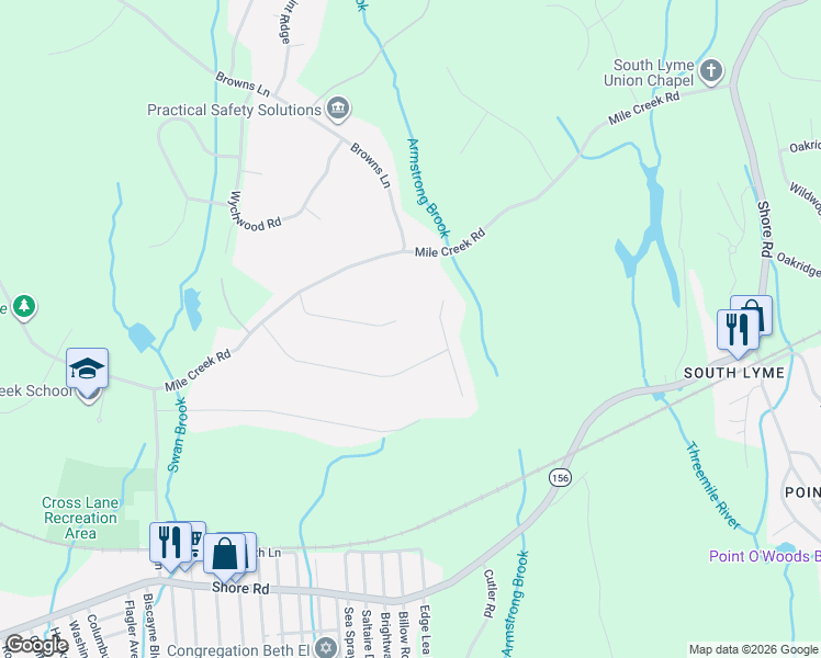 map of restaurants, bars, coffee shops, grocery stores, and more near 15 Victoria Lane in Old Lyme