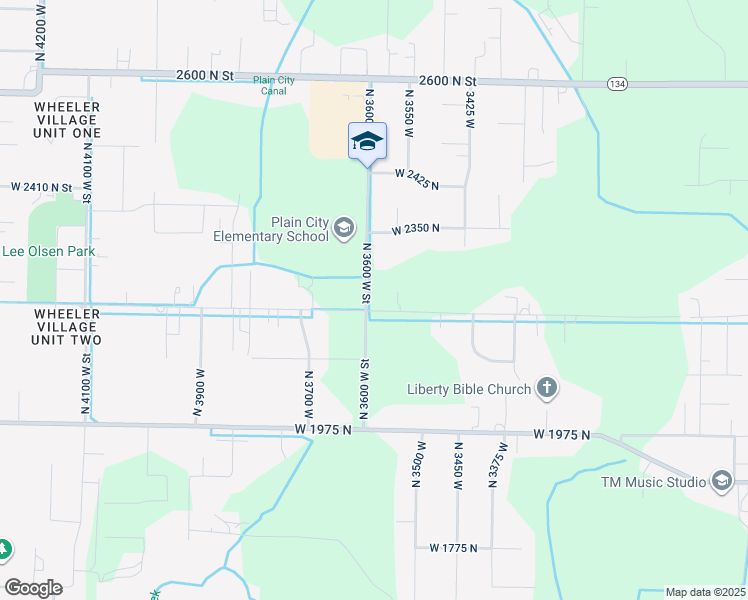map of restaurants, bars, coffee shops, grocery stores, and more near 3594 West 2200 North Street in Ogden
