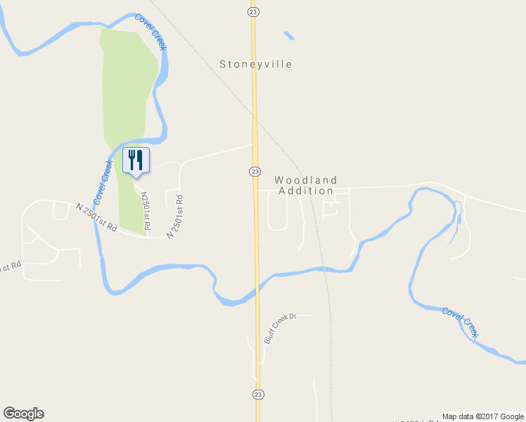 map of restaurants, bars, coffee shops, grocery stores, and more near 2519 East 1704th Road in Ottawa