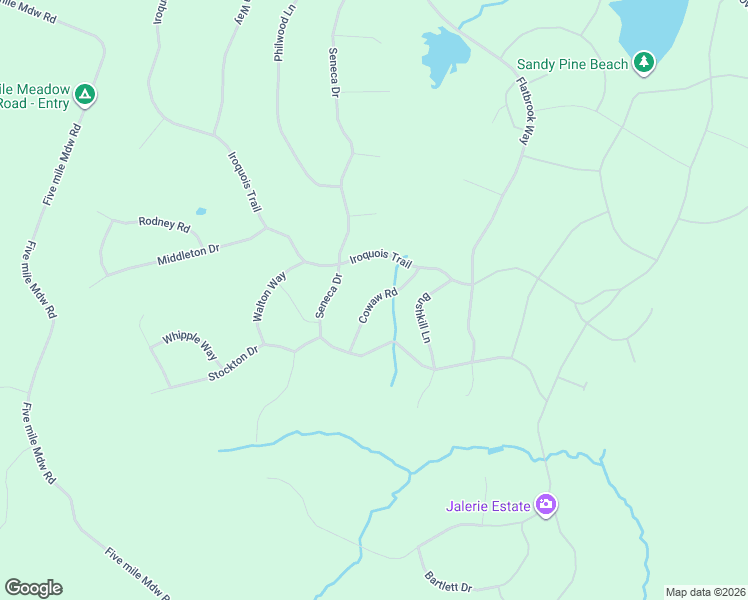 map of restaurants, bars, coffee shops, grocery stores, and more near Cowaw Road in Milford