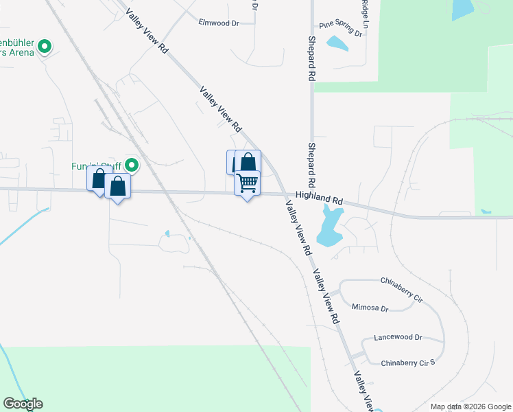 map of restaurants, bars, coffee shops, grocery stores, and more near 852 Highland Road in Macedonia