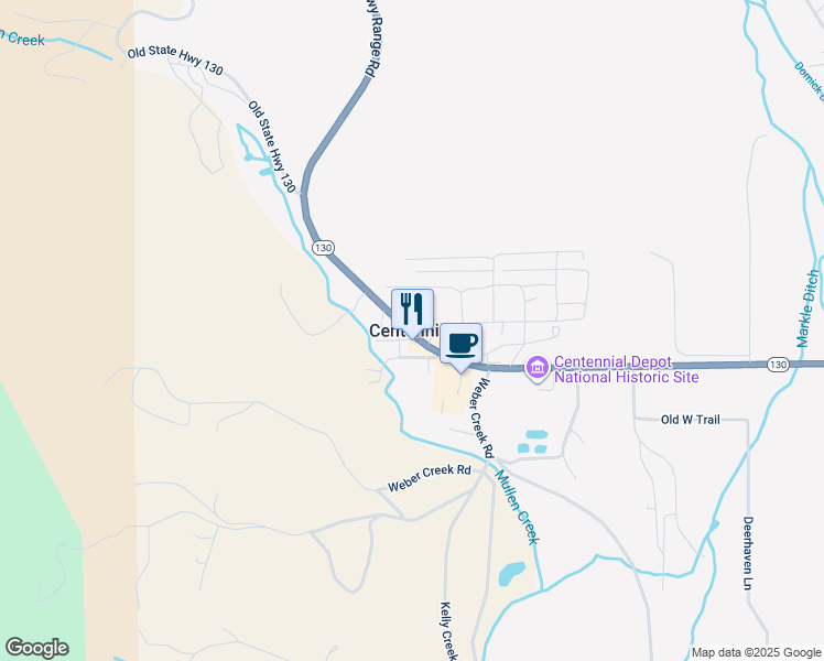 map of restaurants, bars, coffee shops, grocery stores, and more near in Centennial