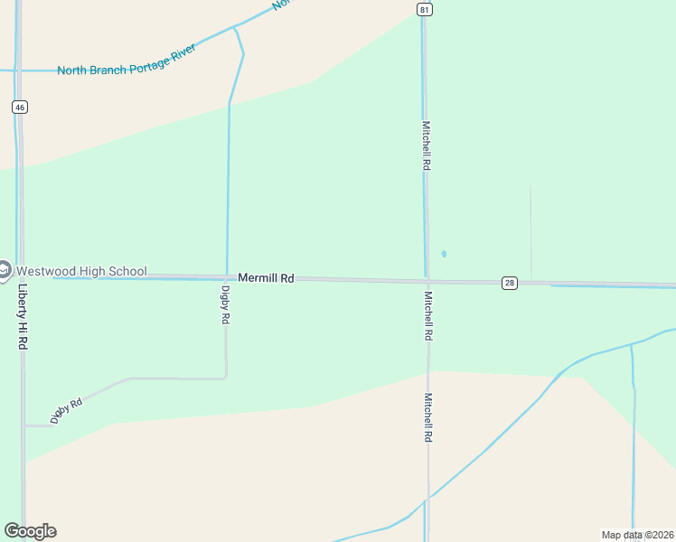 map of restaurants, bars, coffee shops, grocery stores, and more near 15237 Mermill Road in Rudolph