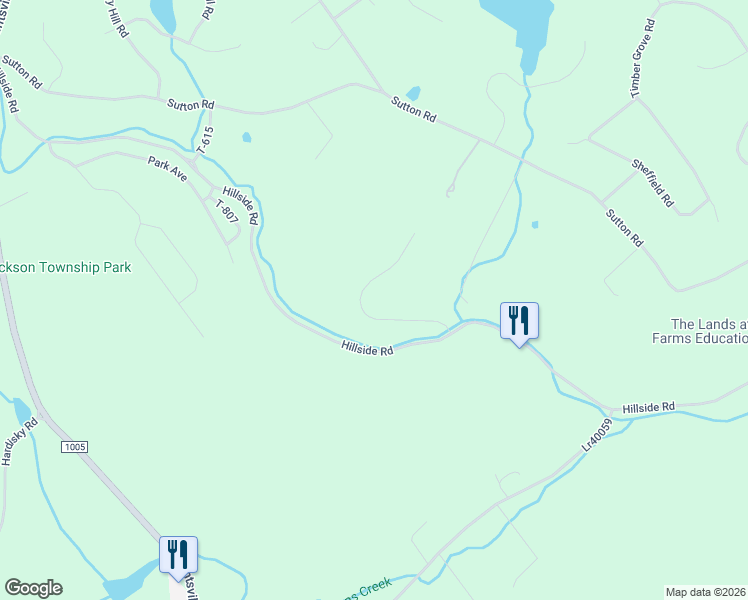 map of restaurants, bars, coffee shops, grocery stores, and more near Cobblestone Lane in Luzerne