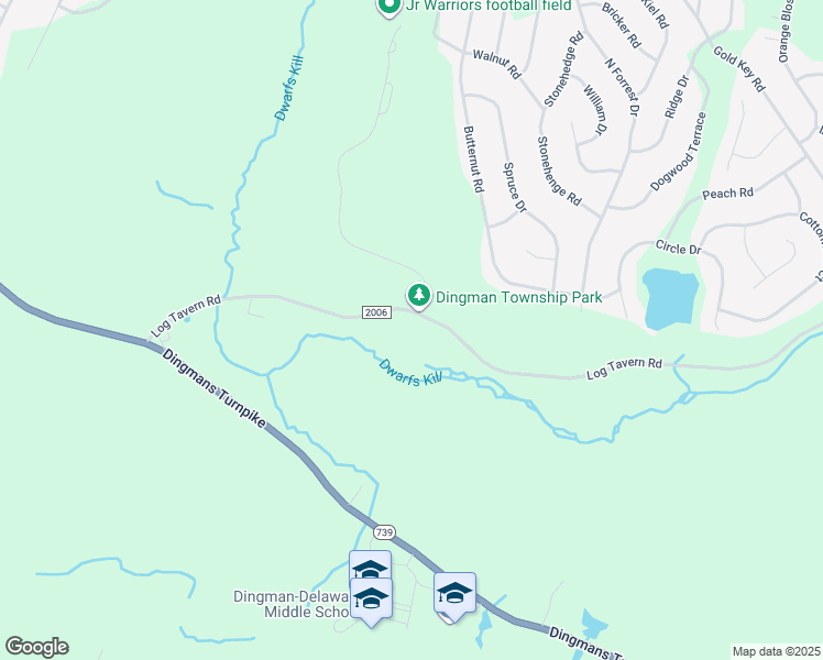 map of restaurants, bars, coffee shops, grocery stores, and more near 680 Log Tavern Road in Milford