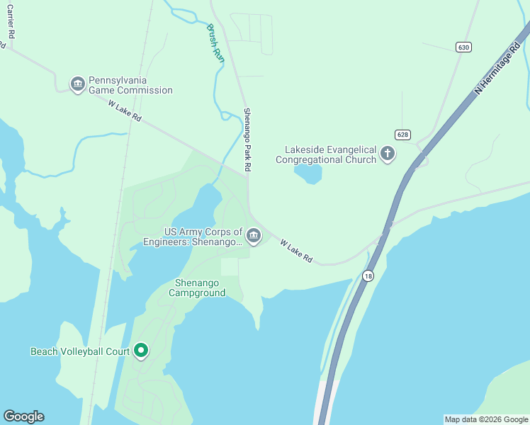 map of restaurants, bars, coffee shops, grocery stores, and more near 475 West Lake Road in Transfer