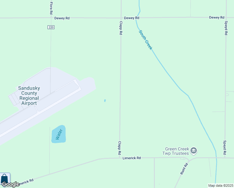 map of restaurants, bars, coffee shops, grocery stores, and more near 1620 County Road 224 in Clyde