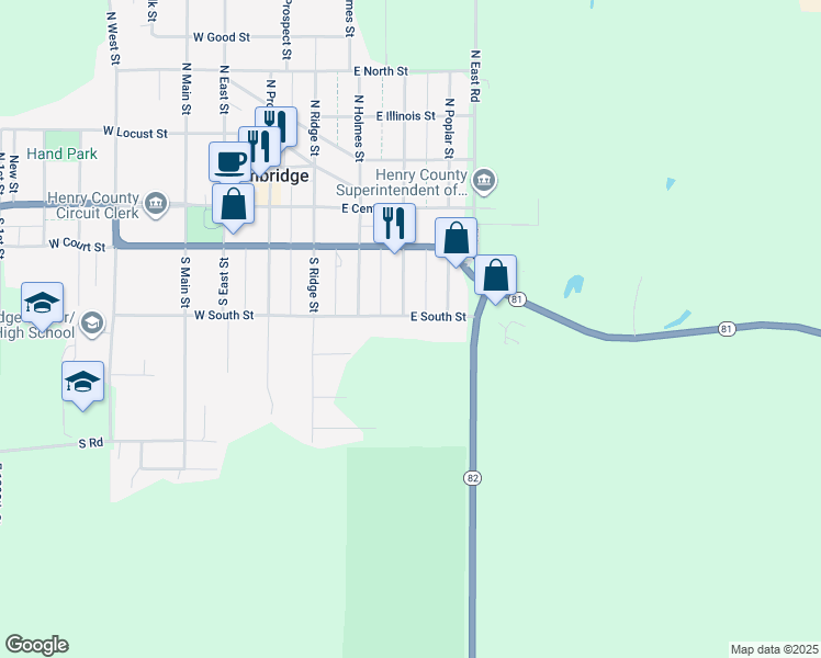 map of restaurants, bars, coffee shops, grocery stores, and more near 400 East South Street in Cambridge