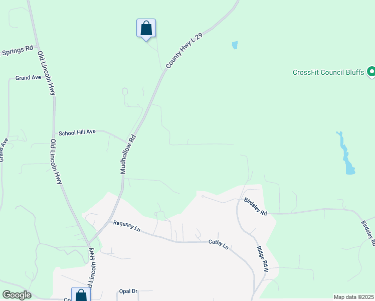 map of restaurants, bars, coffee shops, grocery stores, and more near 18843 Evergreen Lane in Council Bluffs
