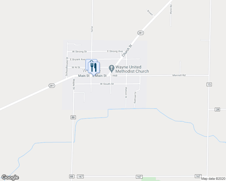 map of restaurants, bars, coffee shops, grocery stores, and more near 130 Hutchins St in Wayne