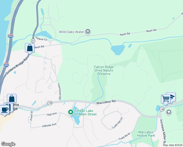 map of restaurants, bars, coffee shops, grocery stores, and more near 11 Manor Drive in Goldens Bridge
