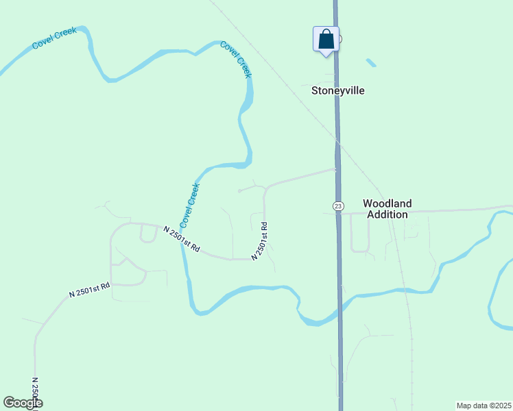 map of restaurants, bars, coffee shops, grocery stores, and more near 2531 East 1669th Road in Ottawa